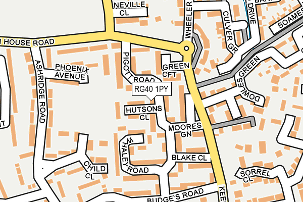RG40 1PY map - OS OpenMap – Local (Ordnance Survey)