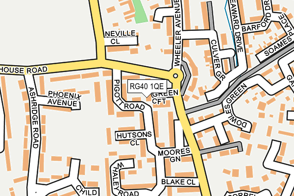 RG40 1QE map - OS OpenMap – Local (Ordnance Survey)