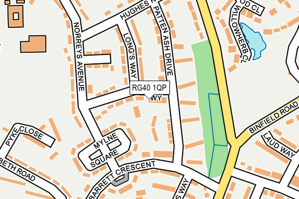 RG40 1QP map - OS OpenMap – Local (Ordnance Survey)