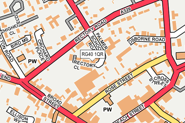 RG40 1QR map - OS OpenMap – Local (Ordnance Survey)