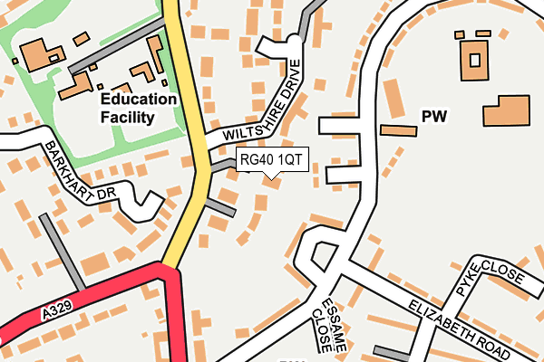 RG40 1QT map - OS OpenMap – Local (Ordnance Survey)