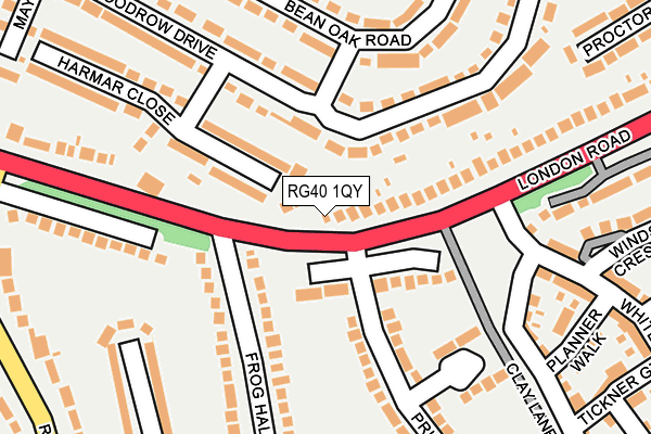 RG40 1QY map - OS OpenMap – Local (Ordnance Survey)