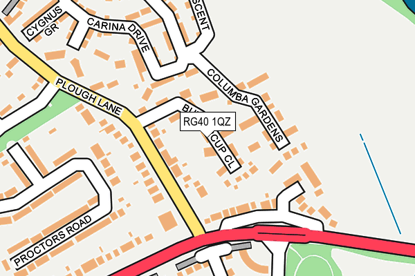 RG40 1QZ map - OS OpenMap – Local (Ordnance Survey)