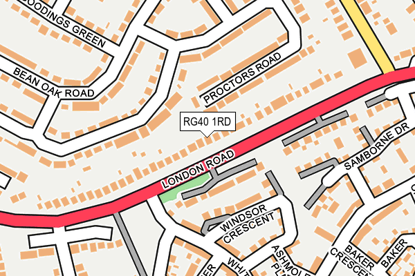 RG40 1RD map - OS OpenMap – Local (Ordnance Survey)