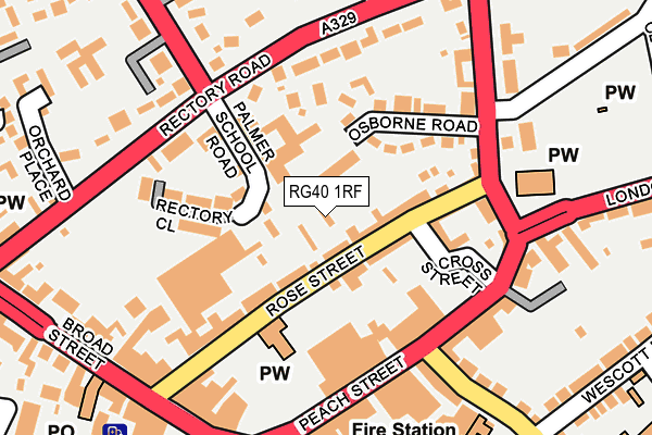 RG40 1RF map - OS OpenMap – Local (Ordnance Survey)