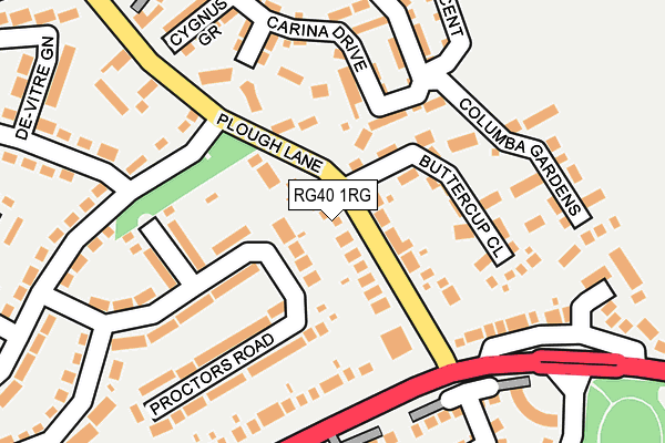RG40 1RG map - OS OpenMap – Local (Ordnance Survey)