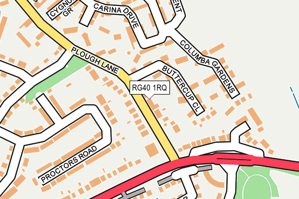 RG40 1RQ map - OS OpenMap – Local (Ordnance Survey)