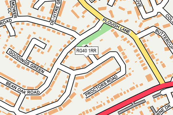 RG40 1RR map - OS OpenMap – Local (Ordnance Survey)