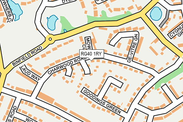 RG40 1RY map - OS OpenMap – Local (Ordnance Survey)