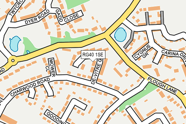 RG40 1SE map - OS OpenMap – Local (Ordnance Survey)