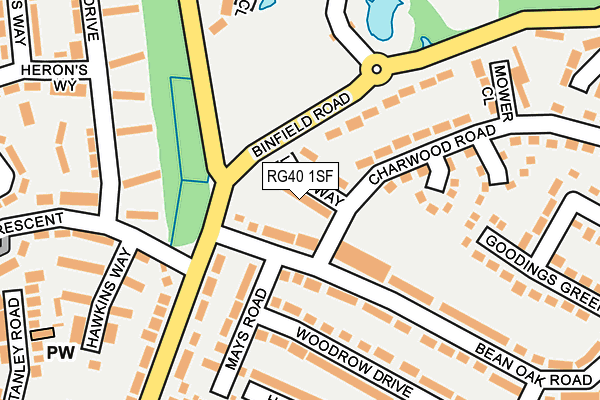 RG40 1SF map - OS OpenMap – Local (Ordnance Survey)