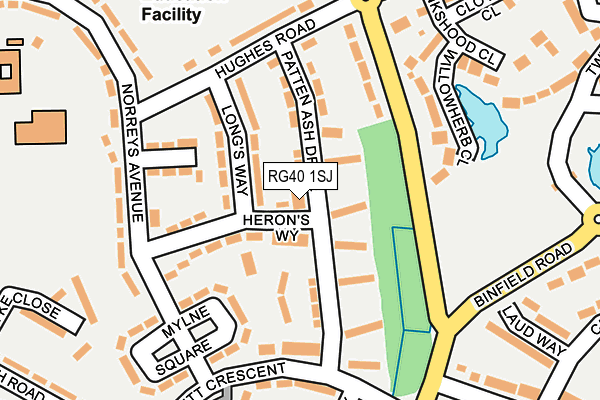 RG40 1SJ map - OS OpenMap – Local (Ordnance Survey)