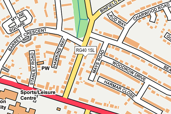 RG40 1SL map - OS OpenMap – Local (Ordnance Survey)