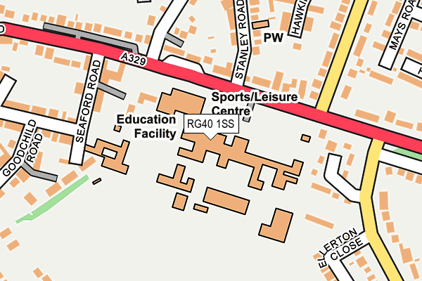 RG40 1SS map - OS OpenMap – Local (Ordnance Survey)