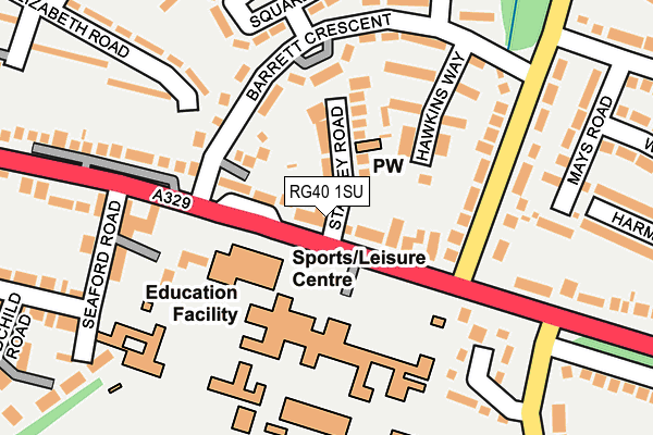 RG40 1SU map - OS OpenMap – Local (Ordnance Survey)