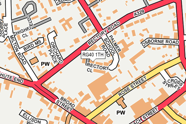 RG40 1TH map - OS OpenMap – Local (Ordnance Survey)