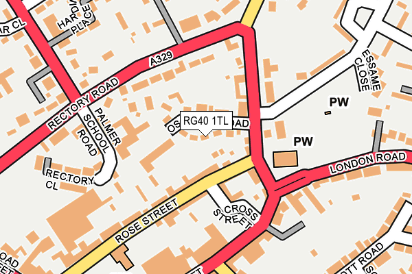 RG40 1TL map - OS OpenMap – Local (Ordnance Survey)