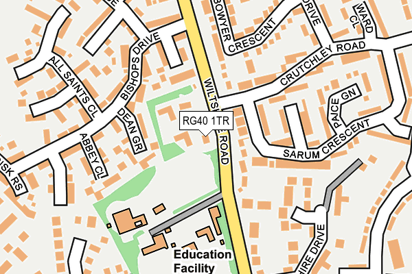 RG40 1TR map - OS OpenMap – Local (Ordnance Survey)