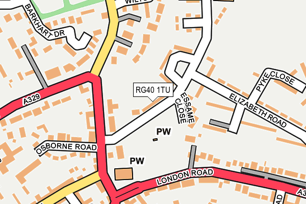 RG40 1TU map - OS OpenMap – Local (Ordnance Survey)