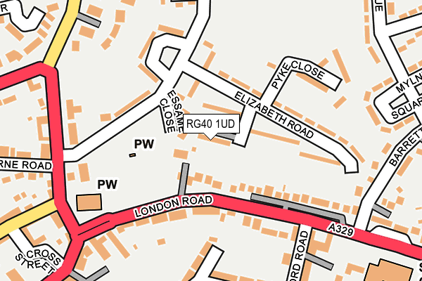 RG40 1UD map - OS OpenMap – Local (Ordnance Survey)