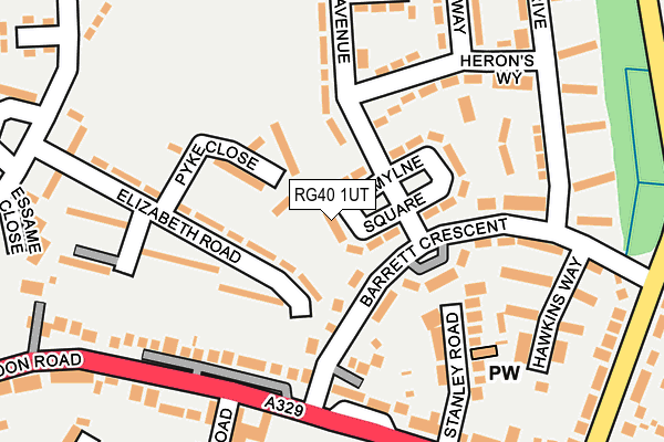 RG40 1UT map - OS OpenMap – Local (Ordnance Survey)