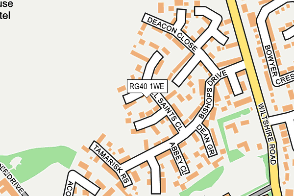 RG40 1WE map - OS OpenMap – Local (Ordnance Survey)