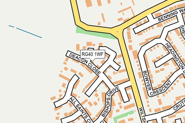RG40 1WF map - OS OpenMap – Local (Ordnance Survey)