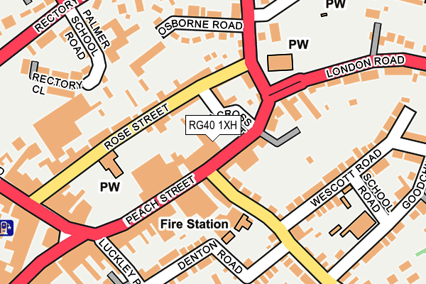 RG40 1XH map - OS OpenMap – Local (Ordnance Survey)