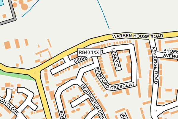 RG40 1XX map - OS OpenMap – Local (Ordnance Survey)