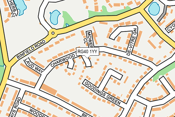 RG40 1YY map - OS OpenMap – Local (Ordnance Survey)
