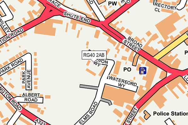 RG40 2AB map - OS OpenMap – Local (Ordnance Survey)