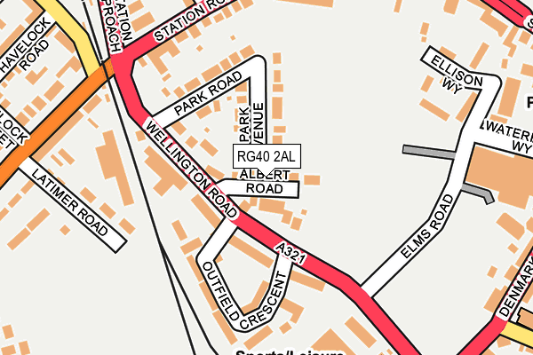 RG40 2AL map - OS OpenMap – Local (Ordnance Survey)