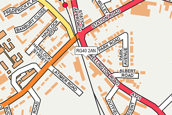 RG40 2AN map - OS OpenMap – Local (Ordnance Survey)