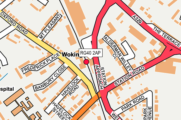 RG40 2AP map - OS OpenMap – Local (Ordnance Survey)