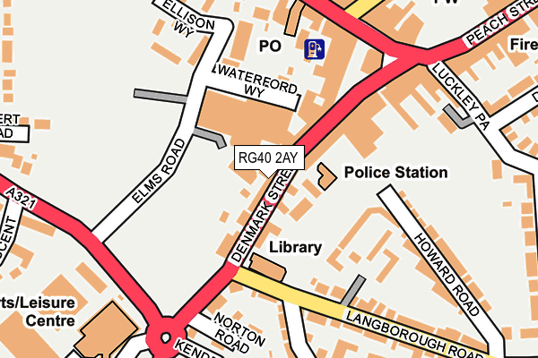 RG40 2AY map - OS OpenMap – Local (Ordnance Survey)