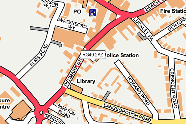 RG40 2AZ map - OS OpenMap – Local (Ordnance Survey)
