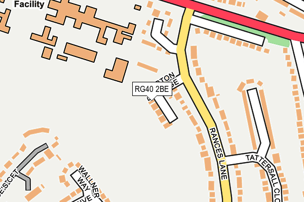 RG40 2BE map - OS OpenMap – Local (Ordnance Survey)