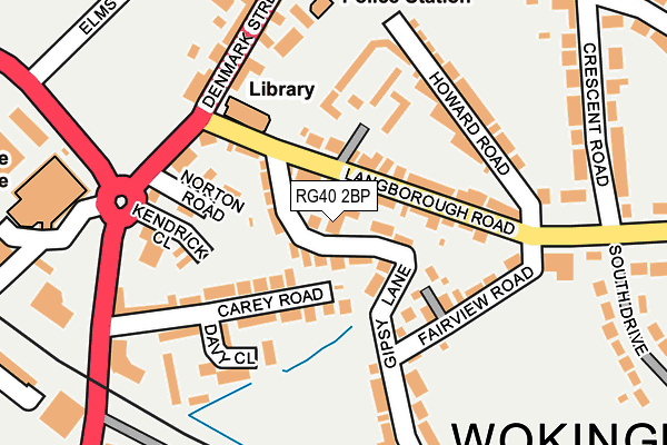 RG40 2BP map - OS OpenMap – Local (Ordnance Survey)