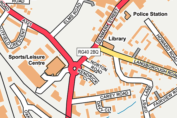 RG40 2BQ map - OS OpenMap – Local (Ordnance Survey)