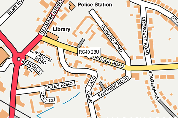 RG40 2BU map - OS OpenMap – Local (Ordnance Survey)