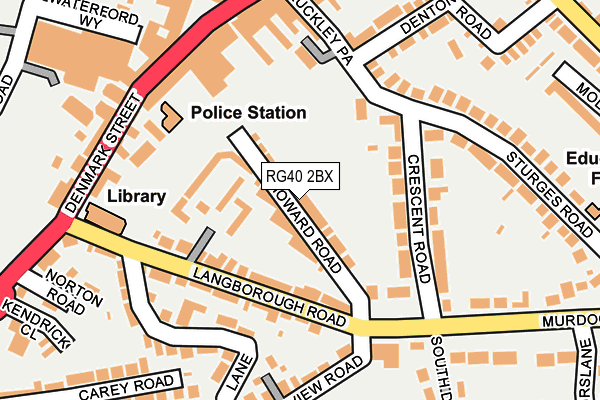 RG40 2BX map - OS OpenMap – Local (Ordnance Survey)