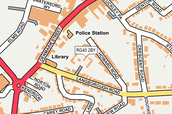 RG40 2BY map - OS OpenMap – Local (Ordnance Survey)