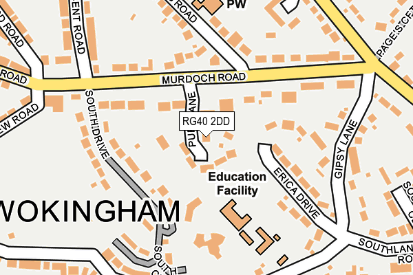 RG40 2DD map - OS OpenMap – Local (Ordnance Survey)