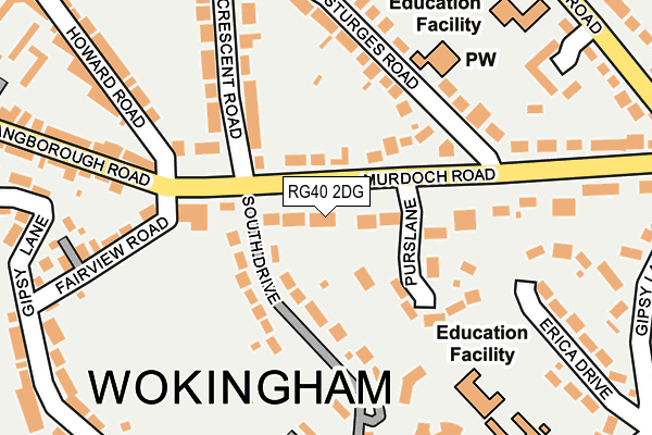 RG40 2DG map - OS OpenMap – Local (Ordnance Survey)