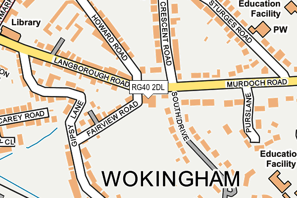 RG40 2DL map - OS OpenMap – Local (Ordnance Survey)