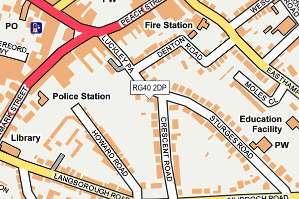 RG40 2DP map - OS OpenMap – Local (Ordnance Survey)