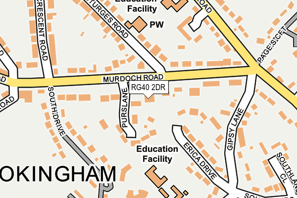 RG40 2DR map - OS OpenMap – Local (Ordnance Survey)