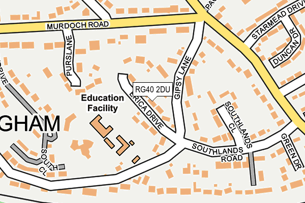 RG40 2DU map - OS OpenMap – Local (Ordnance Survey)