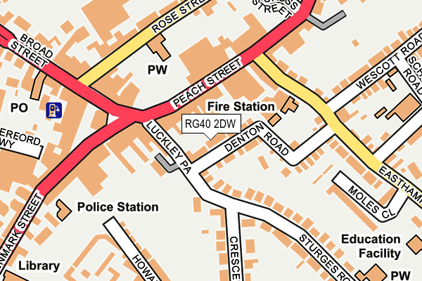 RG40 2DW map - OS OpenMap – Local (Ordnance Survey)