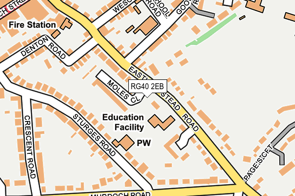 RG40 2EB map - OS OpenMap – Local (Ordnance Survey)
